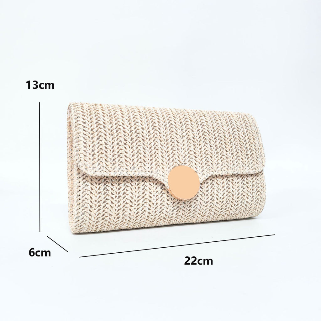 Elegant Clutch Purse for Women Straw Clutch Formal Evening Bag for Wedding Party Dinner