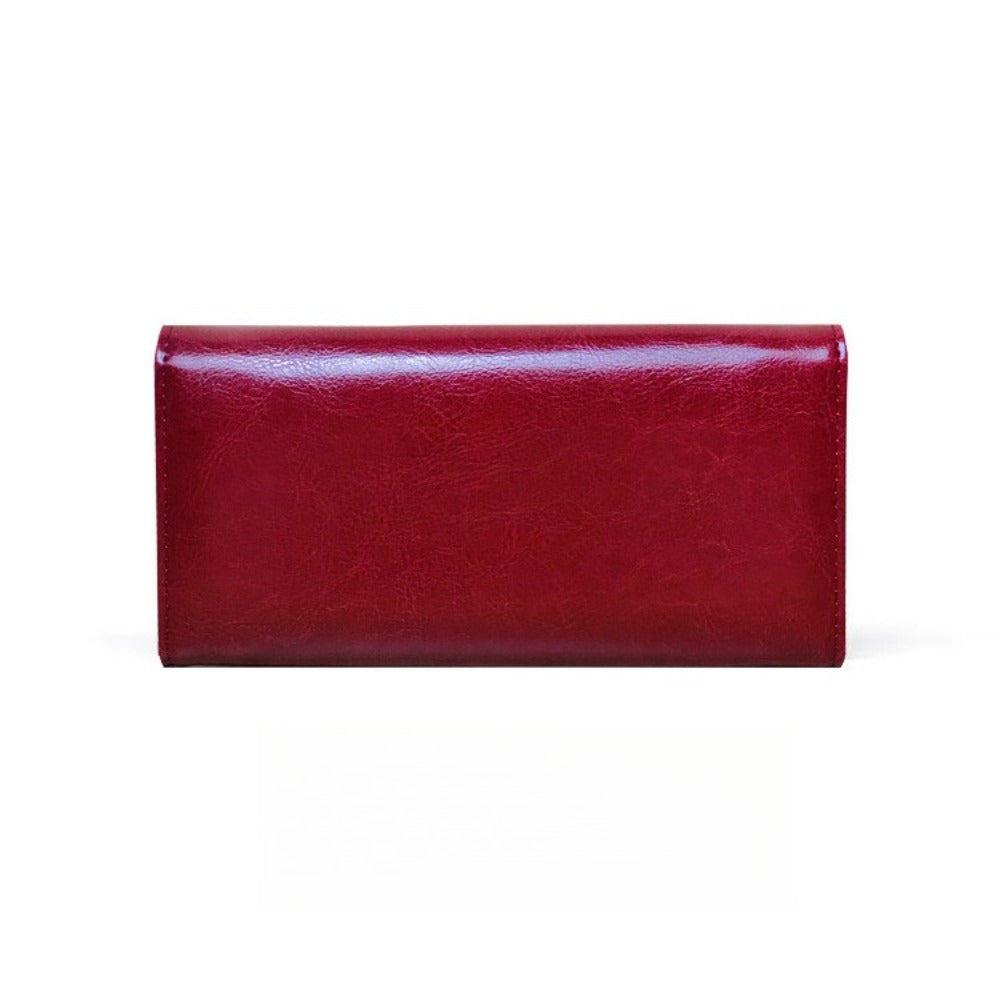 Genuine Leather Clutch Bag for Women: Multi-Functional Wallet with Multiple Card Slots And Ample Storage