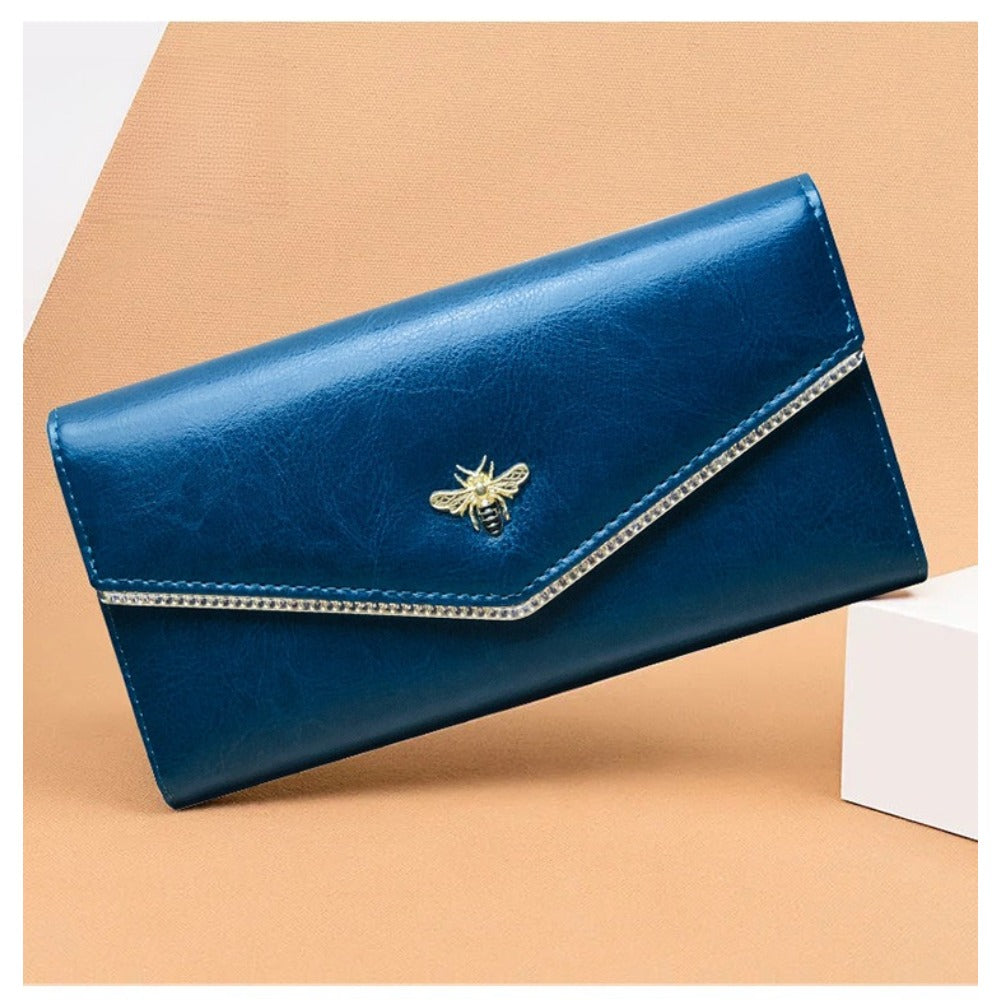Genuine Leather Clutch Bag for Women: Multi-Functional Wallet with Multiple Card Slots And Ample Storage