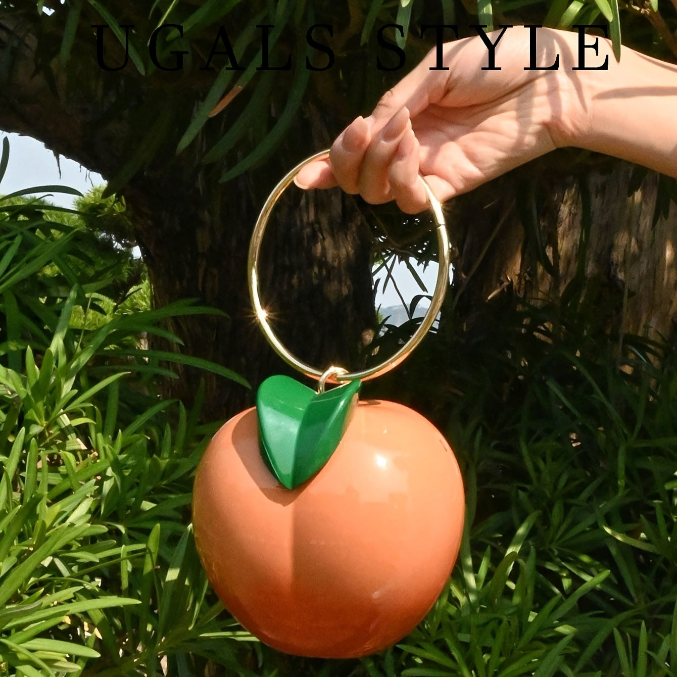 French-Style Premium Acrylic Exquisite Fairy Mini Peach Elegant Metal Banquet Key Clutch Crossbody Handbag