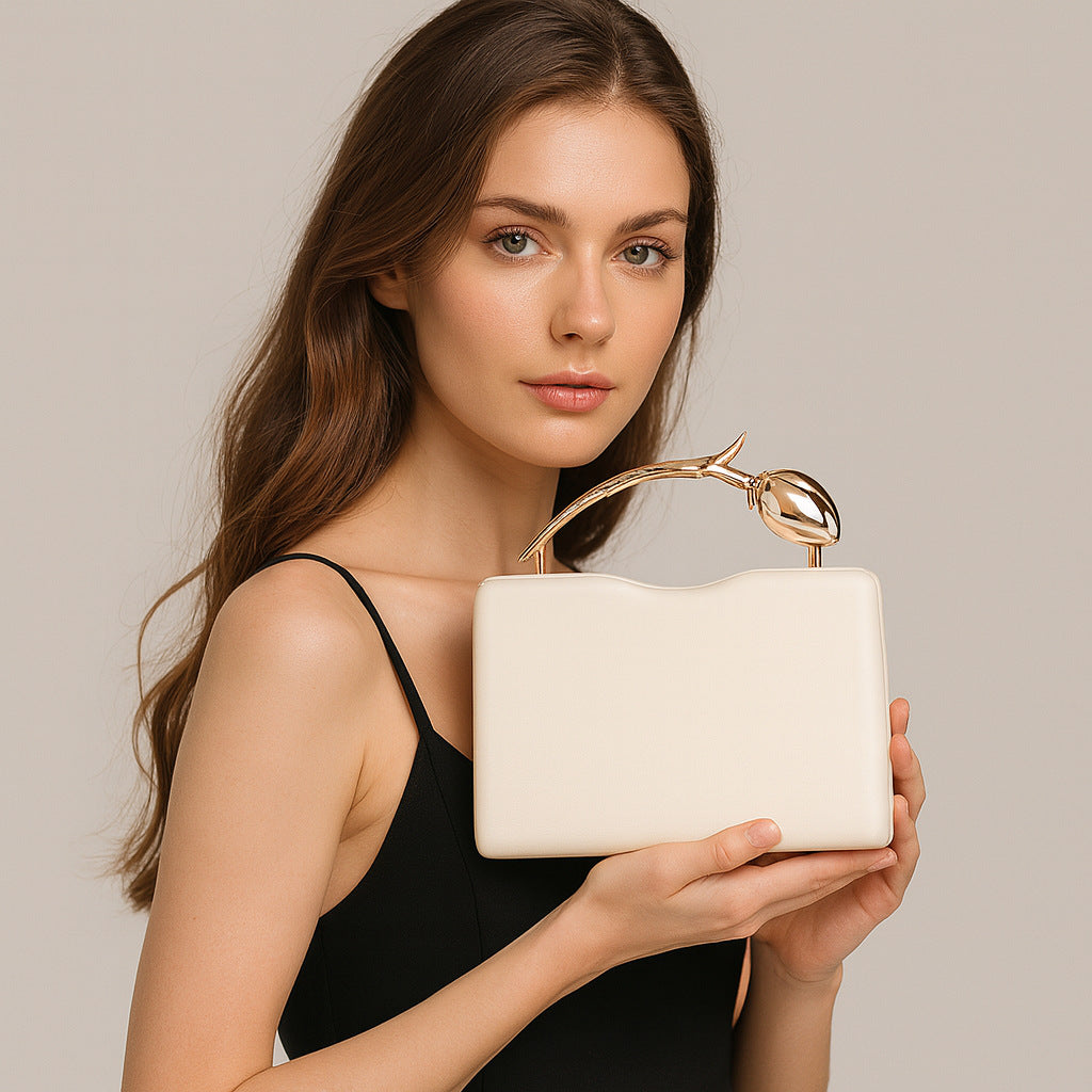 Clutch Rose Flower Shape Valentine'S Day Gift Crossbody European And Evening Bag