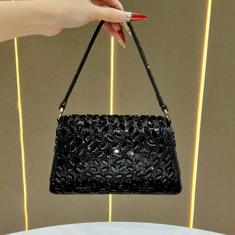 New Cross-border Women's Handbag, Clutch Bag, Cheongsam Bag, High-end Light Luxury Dinner Bag, Rhinestone Cross-body, -encrusted