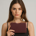 1pc Women's Metal Handbag, Light Luxury Niche Style Evening Bag, Wavy Box Shape, Fine Matte, Bud-shaped Metal Handle, Capacity, Portable Design.