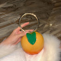 French-Style Premium Acrylic Exquisite Fairy Mini Peach Elegant Metal Banquet Key Clutch Crossbody Handbag