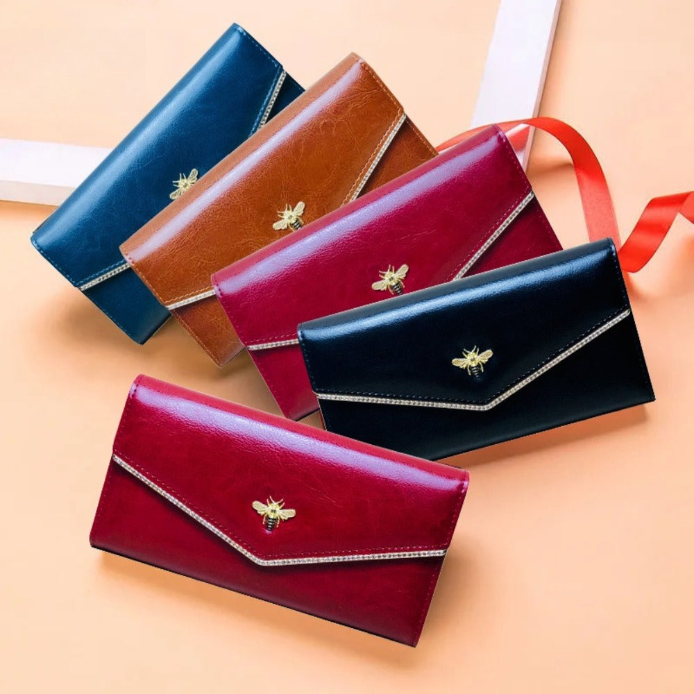 Genuine Leather Clutch Bag for Women: Multi-Functional Wallet with Multiple Card Slots And Ample Storage
