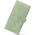 Women Perfect Gift Wallet RFID Blocking Slim Double Layer Handbag, Plant Pattern 13 Slots Card Holder, Ultra Thin Large Capacity Purse, Ideal Christmas Birthday Gift for Mom Girlfriend
